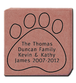 12x12 paw donor brick